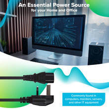 Load image into Gallery viewer, Power Lead IEC C13 Female Plug to UK 3 Pin Mains Plug - 3m, 13 Amp Fuse