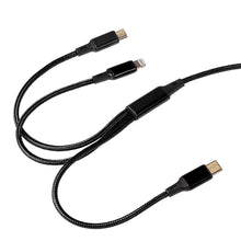 Load image into Gallery viewer, USB-A to 3-in-1 Multi-Charging USB-C / Lightning / Micro USB Braided Cable - 1.2m