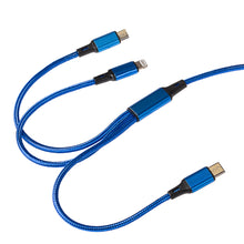 Load image into Gallery viewer, USB-A to 3-in-1 Multi-Charging USB-C / Lightning / Micro USB Braided Cable - 1.2m