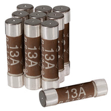 Load image into Gallery viewer, 13 Amp Plug Fuse BS1362 25.4 x 6.4mm - Pack of 10