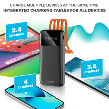 Load image into Gallery viewer, 20000mAh Portable Power Bank with Integrated USB-C, Micro USB &amp; Lightning Cables