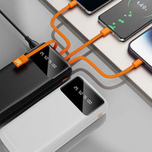 Load image into Gallery viewer, 20000mAh Portable Power Bank with Integrated USB-C, Micro USB &amp; Lightning Cables